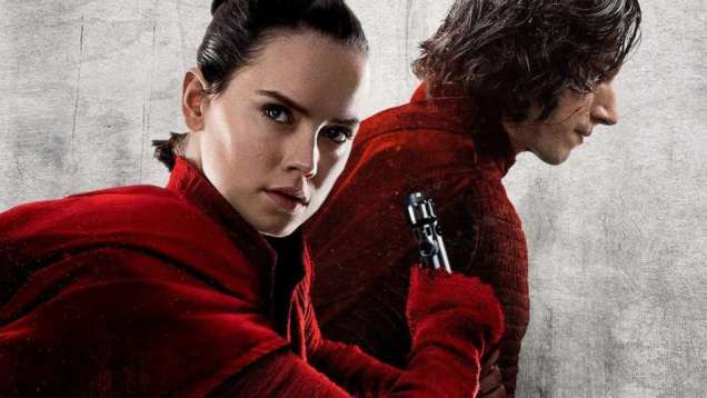 Rey and Kylo Ren from Star Wars: The Last Jedi