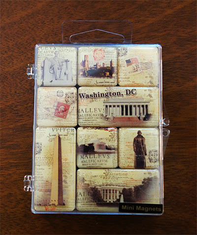 a set of souvenir magnets from Washington, DC